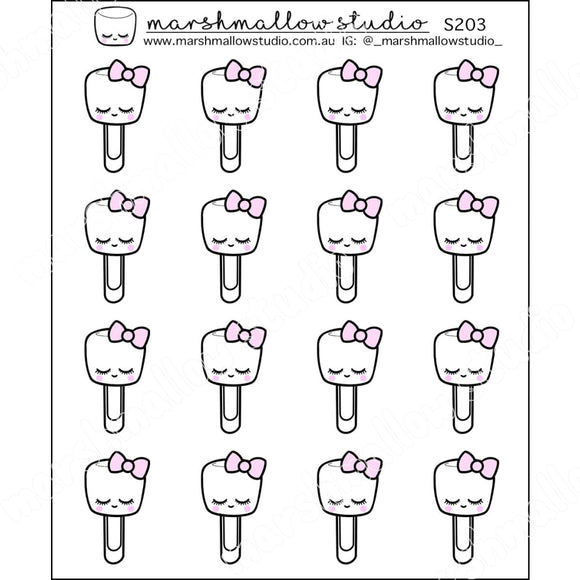 COCOA  - PAPERCLIPS - PLANNER STICKERS - S203 - Marshmallow Studio