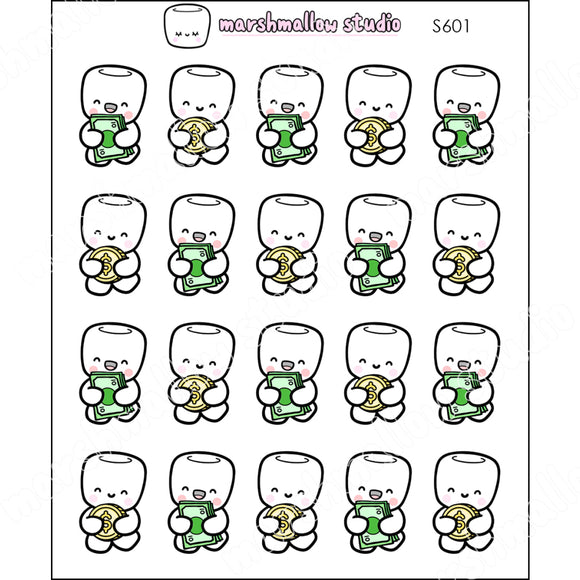 COCOA PAYDAY - PLANNER STICKERS - S601 - Marshmallow Studio