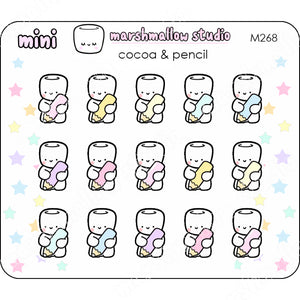 COCOA & PENCIL - MINI STICKERS - PLANNER STICKERS - M268 - Marshmallow Studio