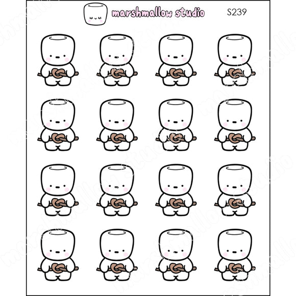 COCOA - STOMACH IN A KNOT - PLANNER STICKERS - S239 - Marshmallow Studio