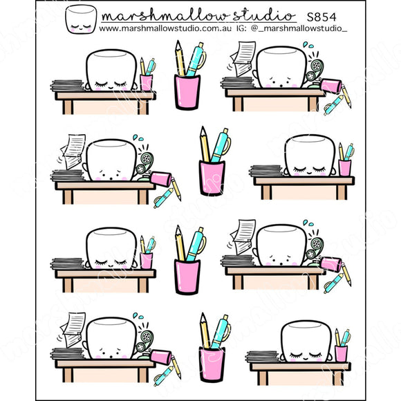 COCOA - WORK DAY - PLANNER STICKERS - S854 - Marshmallow Studio