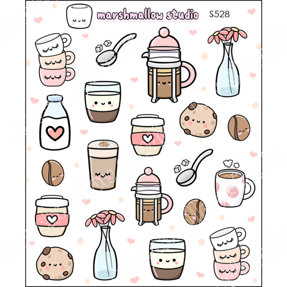 COFFEE IS LIFE - PLANNER STICKERS - S528 - Marshmallow Studio