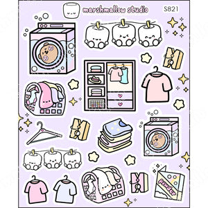 COLOUR POP ~ LAUNDRY - PLANNER STICKERS - S821 - Marshmallow Studio