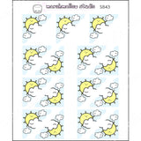 CORNER SCALLOP - PARTLY CLOUDY WEATHER - PLANNER STICKERS - S843 - Marshmallow Studio