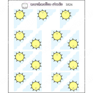 CORNER SCALLOP - SUNNY WEATHER - PLANNER STICKERS - S826 - Marshmallow Studio