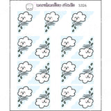 CORNER SCALLOP - WINDY WEATHER - PLANNER STICKERS - S326 - Marshmallow Studio