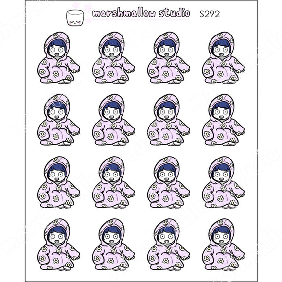 DEBBIE DOWNER AND HER OODIE - PLANNER STICKERS - S292 - Marshmallow Studio
