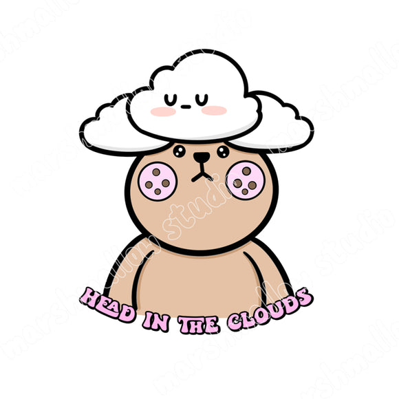 DIGITAL DOWNLOAD - HEAD IN THE CLOUDS - FRECKLE BEAR - Marshmallow Studio