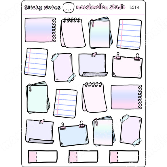 ETHEREAL STICKY NOTE STICKERS - PLANNER STICKERS - S514 - Marshmallow Studio