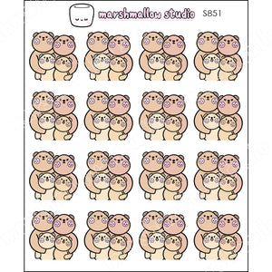 FRECKLE BEAR - FAMILY - PLANNER STICKERS - S851 - Marshmallow Studio