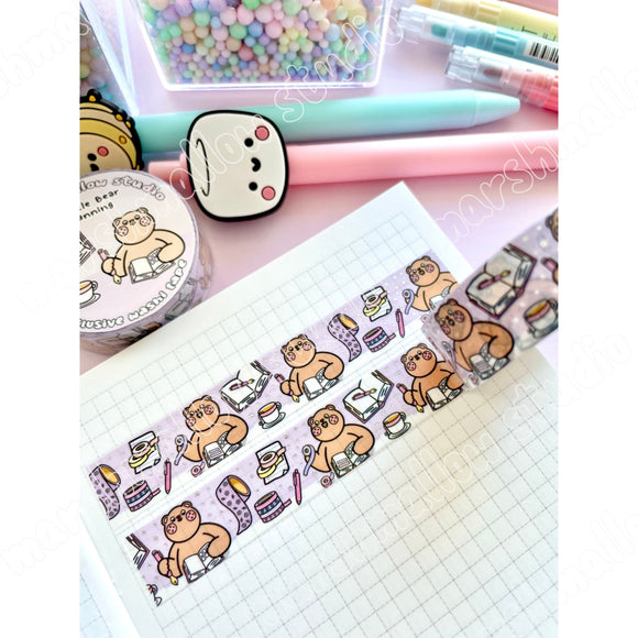 FRECKLE BEAR PLANNING - 15mm FOILED WASHI TAPE - *ADVENT DAY 4* - Marshmallow Studio