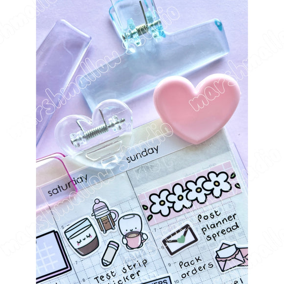 HEART PAGE CLIPS - 2 COLOUR OPTIONS - Marshmallow Studio