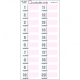 HOBONICHI A6 DAY COVERS - PLANNER STICKERS - H003 (2 PGS) - Marshmallow Studio