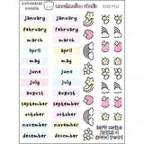 HOBONICHI COUSIN - 2023 YEAR AT A GLANCE STICKERS - PLANNER STICKERS - S532 PG 1-2 - Marshmallow Studio