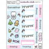 HOBONICHI COUSIN / MALLOW PLANNER - DECEMBER MONTHLY KIT - PLANNER STICKERS - S600 pg 1 and 2 - Marshmallow Studio