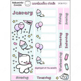 HOBONICHI COUSIN / MALLOW PLANNER - JANUARY MONTHLY KIT - PLANNER STICKERS - S938 pg 1 and 2 - Marshmallow Studio