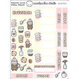 HOBONICHI COUSIN / MALLOW PLANNER - NOVEMBER MONTHLY KIT - PLANNER STICKERS - S510 pg 1 and 2 - Marshmallow Studio