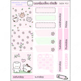 HOBONICHI COUSIN WEEKLY KIT - HOP TO IT - PLANNER STICKERS  - S654 (2 PGS) - Marshmallow Studio