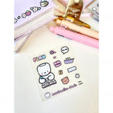 JANUARY 2024 CLEAR STICKER SAMPLER - LIMITED EDITION - Marshmallow Studio
