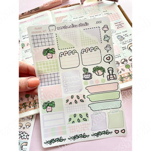 JOURNAL KIT - PLANTS - PLANNER STICKERS - J002 - Marshmallow Studio