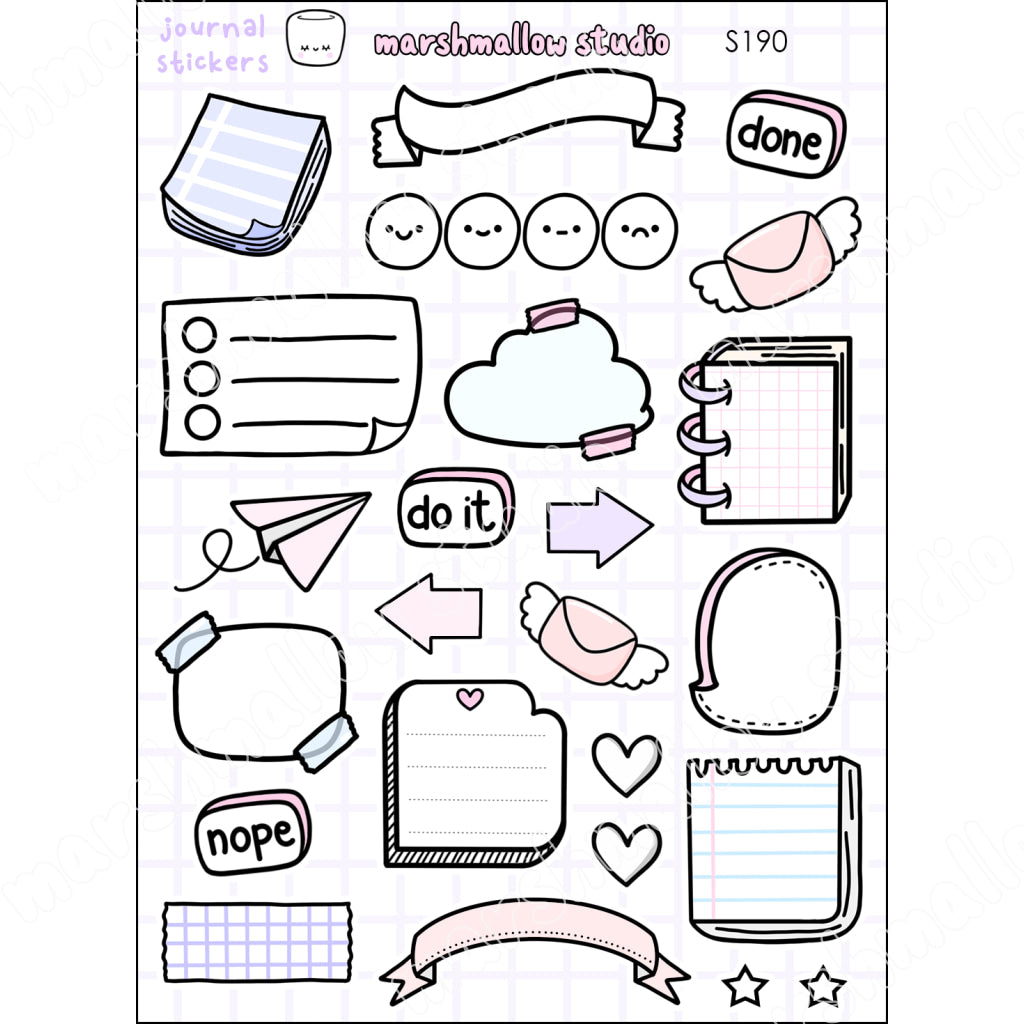 JOURNAL STICKERS - PLANNER STICKERS - S190
