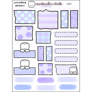 JOURNALING STICKERS - LAVENDER - PLANNER STICKERS - S587 - Marshmallow Studio