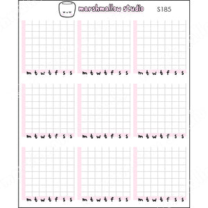 LITTLE GRAPH STICKERS - PLANNER STICKERS - S185 - Marshmallow Studio