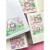 LITTLE SCENE STICKERS - THE NIGHT SCROLLING ONE (DOUBLE BOX) - PLANNER STICKERS - S231 - Marshmallow Studio