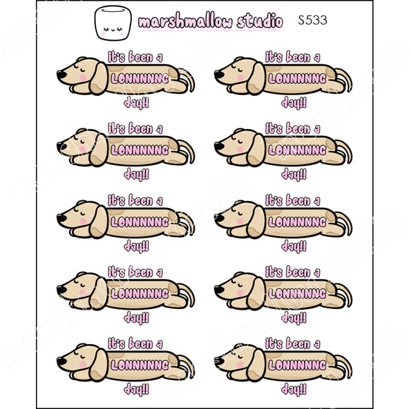 LOOONNNGG DAY! - PLANNER STICKERS - S533 - Marshmallow Studio