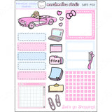 MALLOW PLANNER / HOBONICHI COUSIN KIT - FRECKLE BEARBIE - PLANNER STICKERS - S693 (2 pgs) - Marshmallow Studio