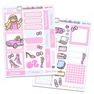 MALLOW PLANNER / HOBONICHI COUSIN KIT - FRECKLE BEARBIE - PLANNER STICKERS - S693 (2 pgs) - Marshmallow Studio