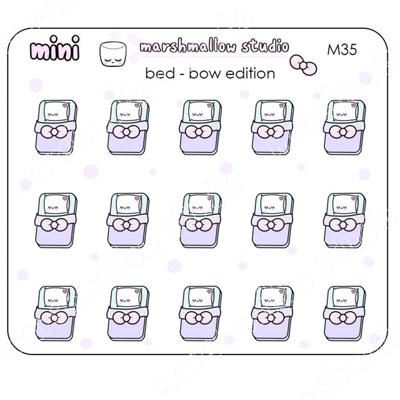 MINI BED - MINI PLANNER STICKERS - M35 - Marshmallow Studio