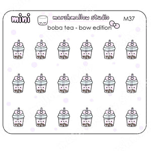 MINI BOBA TEA - MINI PLANNER STICKERS - M37 - Marshmallow Studio