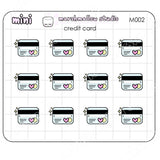 MINI CREDIT CARD - MINI STICKERS - PLANNER STICKERS - M2 - Marshmallow Studio