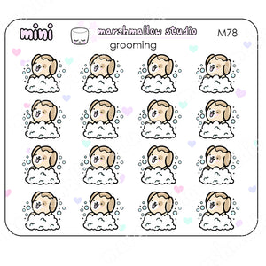 MINI DOG GROOMING - MINI PLANNER STICKERS - M78 - Marshmallow Studio