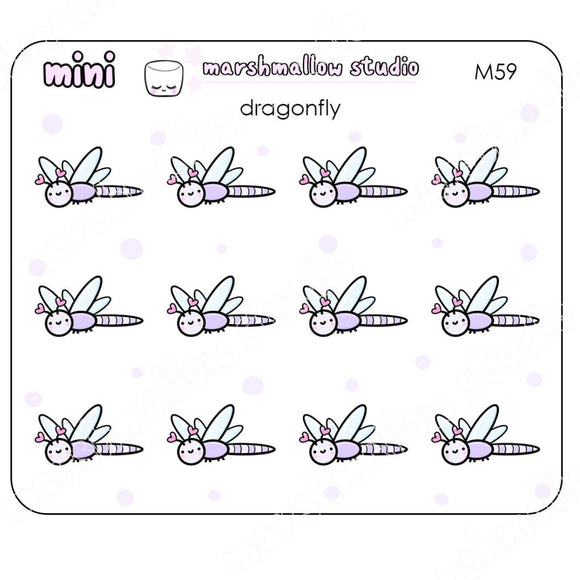 MINI DRAGONFLY - MINI PLANNER STICKERS - M59 - Marshmallow Studio