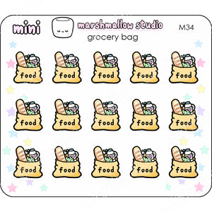 MINI GROCERY BAG - MINI PLANNER STICKERS - M34