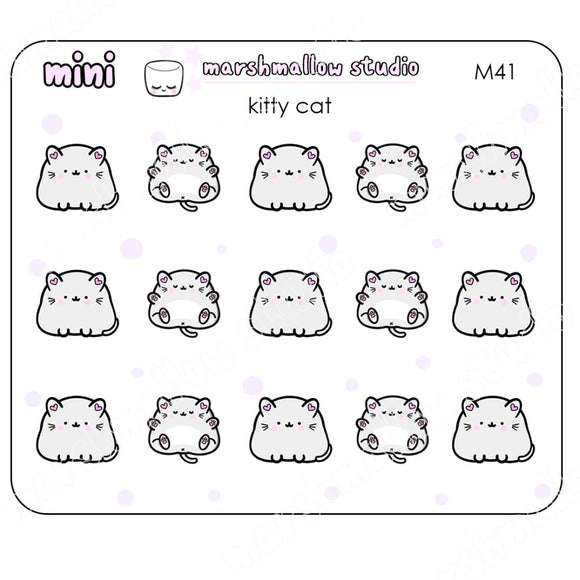 MINI KITTY CATS - MINI PLANNER STICKERS - M41 - Marshmallow Studio
