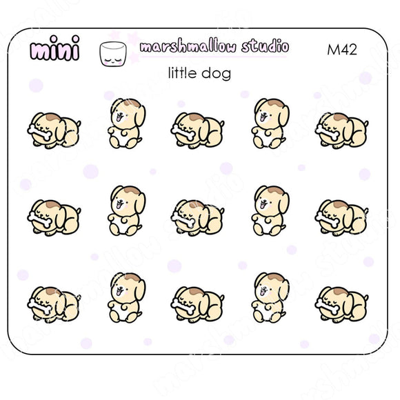 MINI LITTLE DOGS - MINI PLANNER STICKERS - M42 - Marshmallow Studio