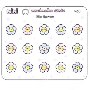 MINI LITTLE FLOWERS - MINI PLANNER STICKERS - M60 - Marshmallow Studio