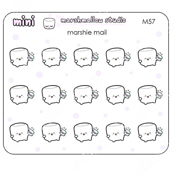 MINI MARSHIE MAIL - MINI PLANNER STICKERS - M57 - Marshmallow Studio