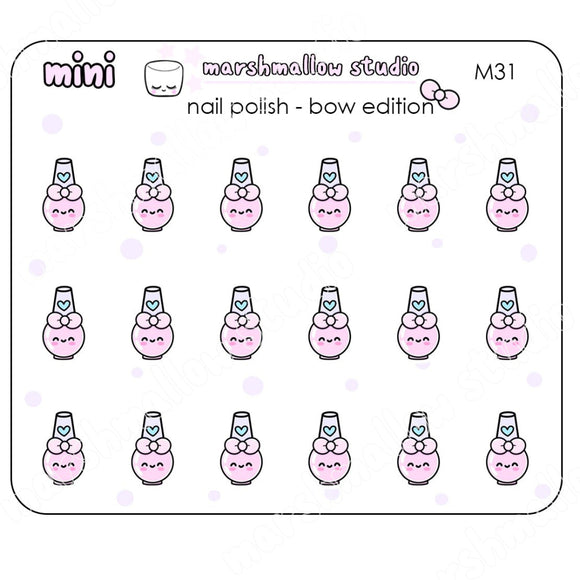 MINI NAIL POLISH - MINI PLANNER STICKERS - M31 - Marshmallow Studio