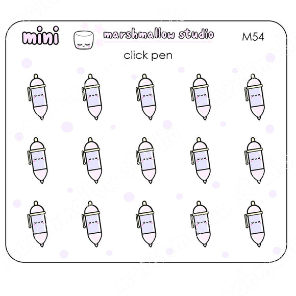 MINI PEN - MINI PLANNER STICKERS - M54 - Marshmallow Studio