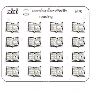 MINI READING BOOK - MINI PLANNER STICKERS - M70 - Marshmallow Studio