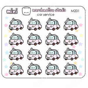 MINI STICKERS - CAR SERVICE - PLANNER STICKERS - M201 - Marshmallow Studio