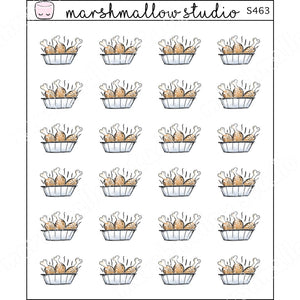 MINI STICKERS - CHICKEN - PLANNER STICKERS - S463 - Marshmallow Studio