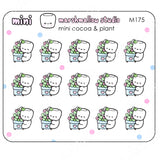 MINI STICKERS - COCOA & PLANT - PLANNER STICKERS - M175 - Marshmallow Studio