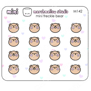 MINI STICKERS - FRECKLE BEAR - PLANNER STICKERS - M142 - Marshmallow Studio