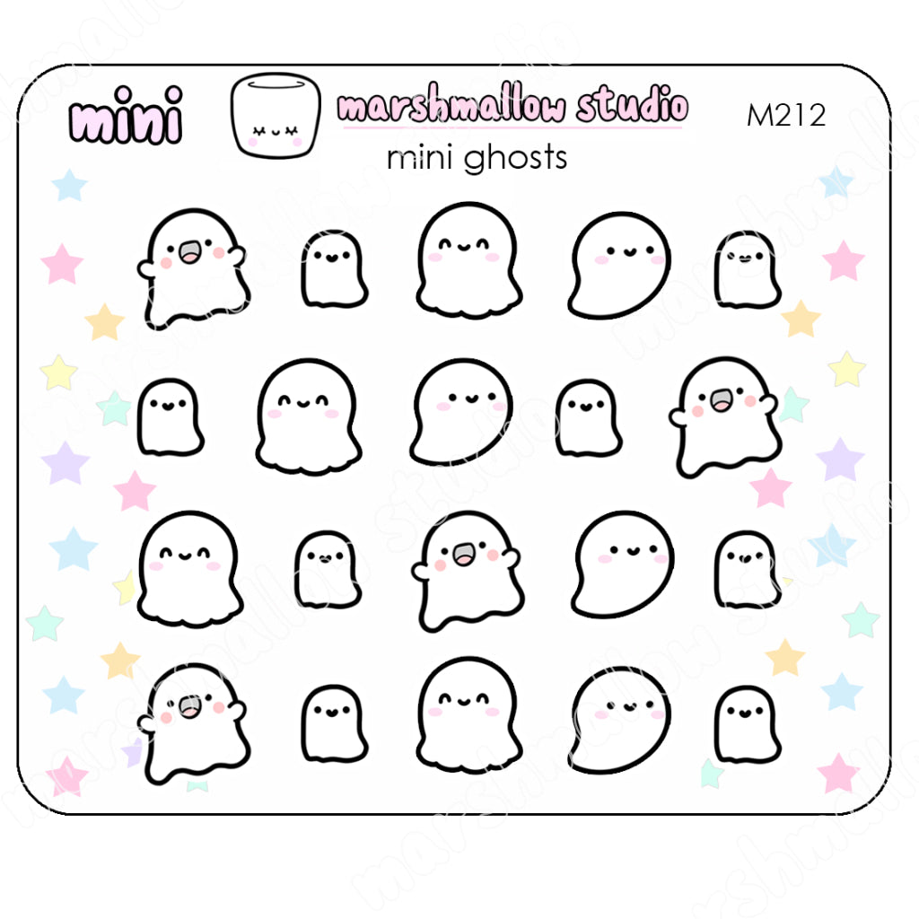 MINI STICKERS - GHOSTS - PLANNER STICKERS - M212