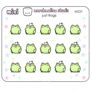 MINI STICKERS - JUST FROGS - PLANNER STICKERS - M221 - Marshmallow Studio